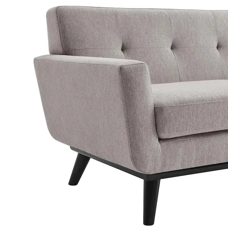 Herringbone Fabric Loveseat - 2 Seater, Multiple Colors