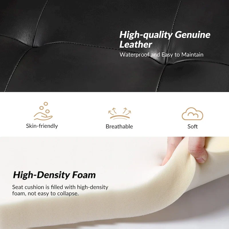 Elizabeth Mid-century Genuine Leather Arm Chair Set of 2 by HULALA HOME