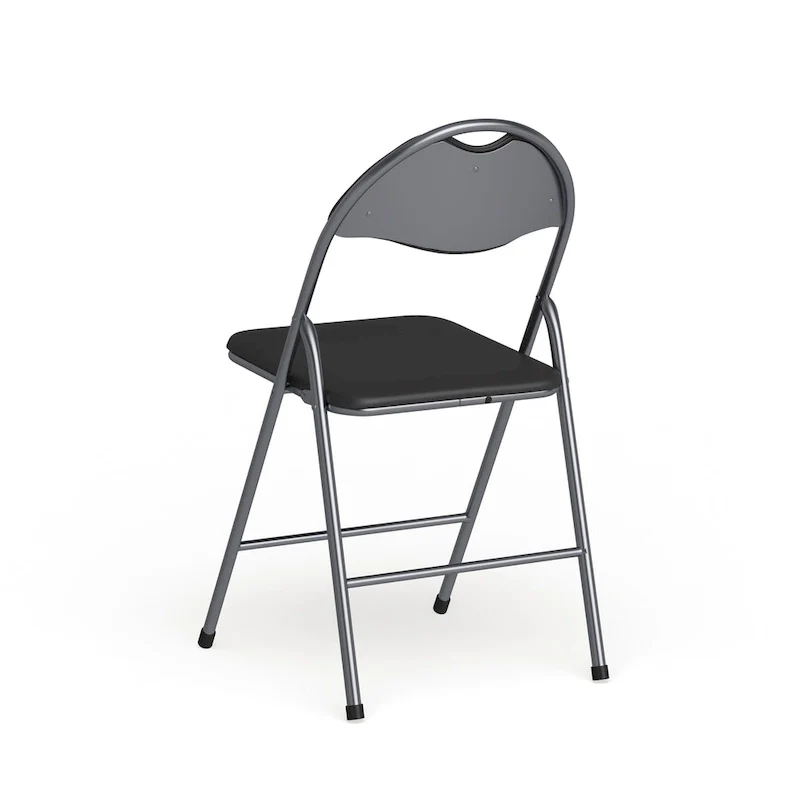 2 Pack 300 lb. Capacity Vinyl Metal Folding Chair with Carrying Handle