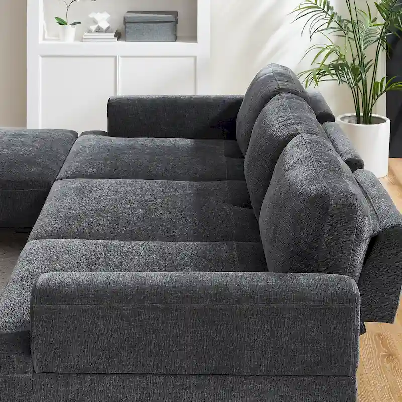 Dinardi 100.7in Widest Upholstered Sofa With Sliding Backrest