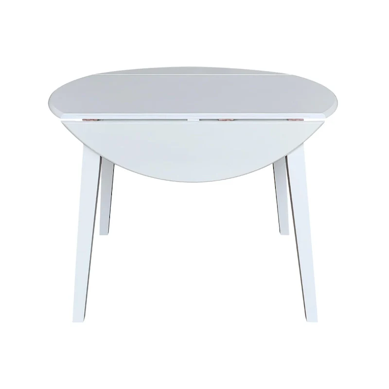 42 in. Solid Wood Round Dual Drop Leaf Table