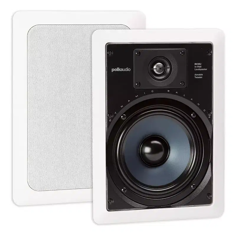 Polk Audio RC65i 2 Way In Wall Speakers - 8 Pack (White)