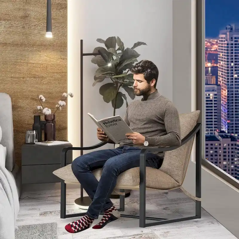 Modern Sling Accent Chair