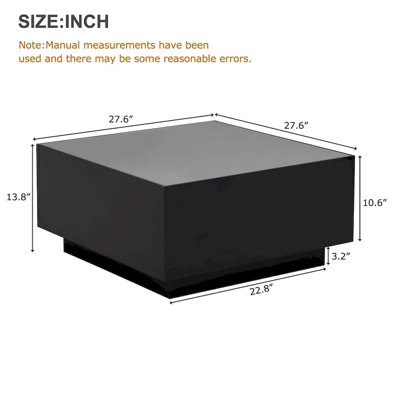 Square High Glossy Coffee Table