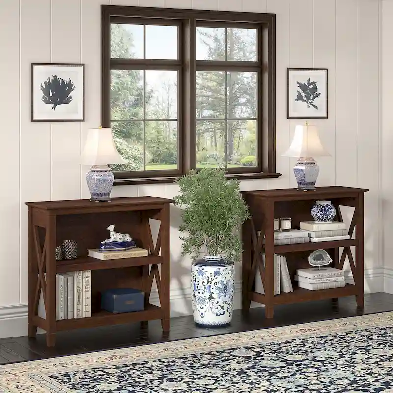 Key West Small 2 Shelf Bookcase by Bush Furniture