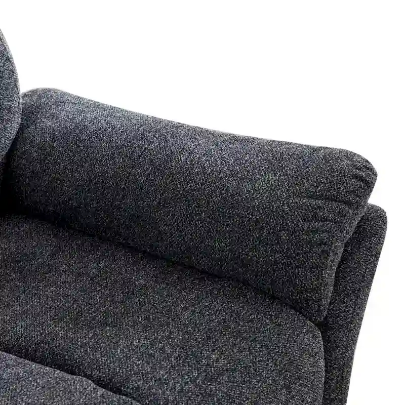 Fabric Overstuffed Swivel Rocker Manual Recliner Chair