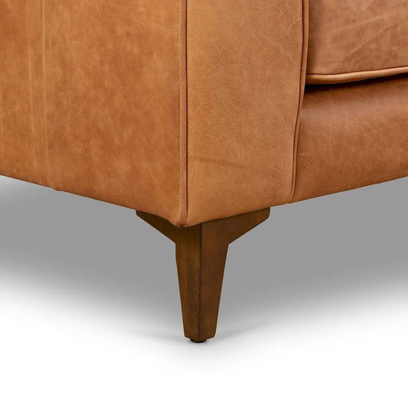 Poly & Bark Essex 74 Apartment Sofa - Full Grain Genuine Italian Leather