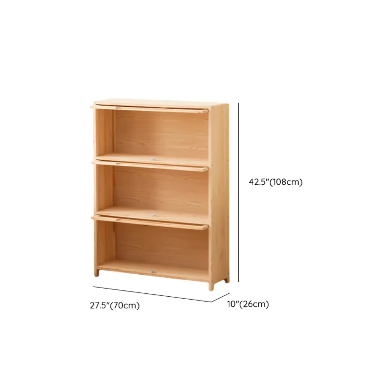 Solid Wood 5-Tier Display Open Shelving Unit Bookcase