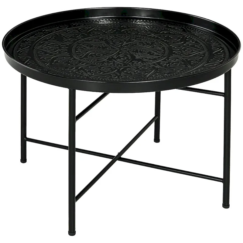 Black Round Coffee Table 24