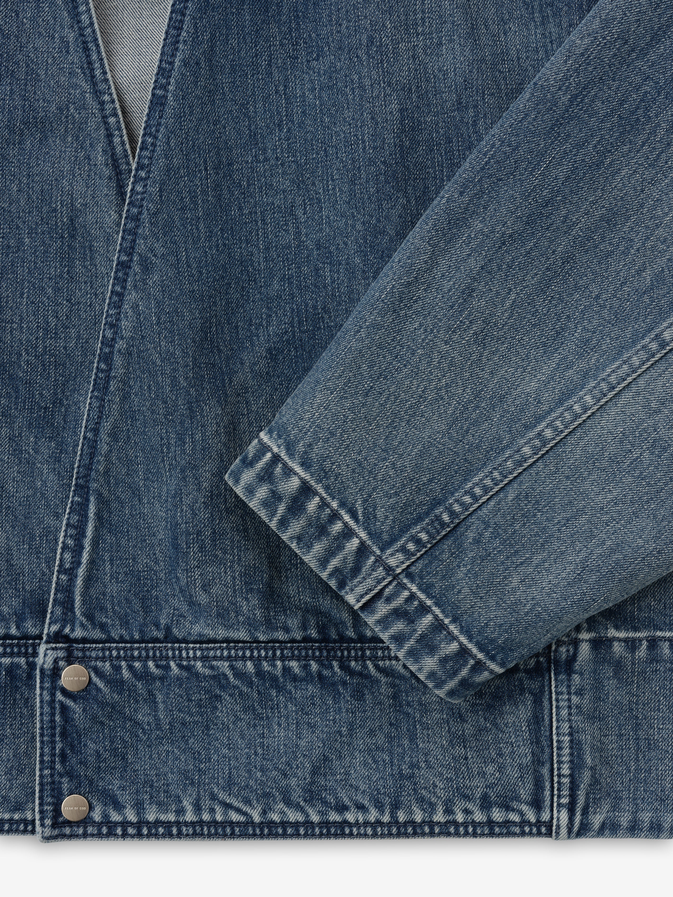 Denim Lapelless Jacket