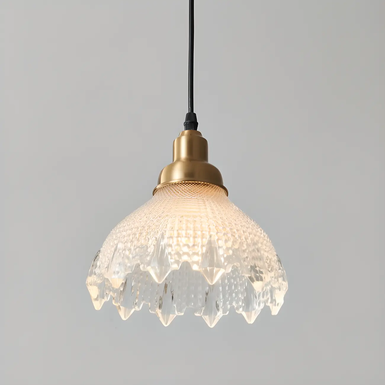 Modern Mini Clear Glass Flower Kitchen Pendant Lighting