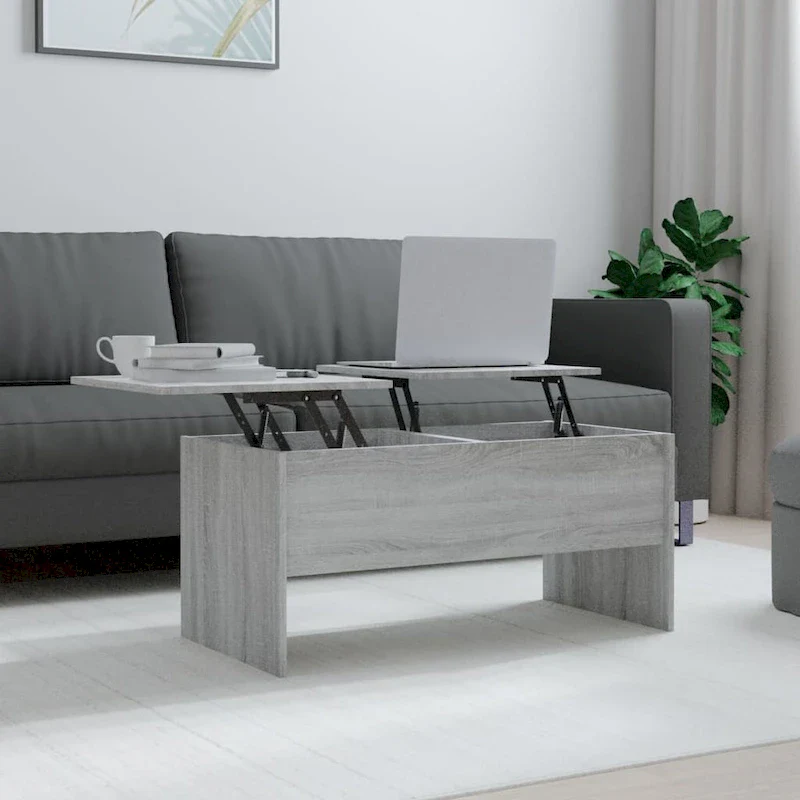 vidaXL Coffee Table Lift Top End Table Accent Side Sofa Table Engineered Wood - 40.2 x 19.9 x 18.3