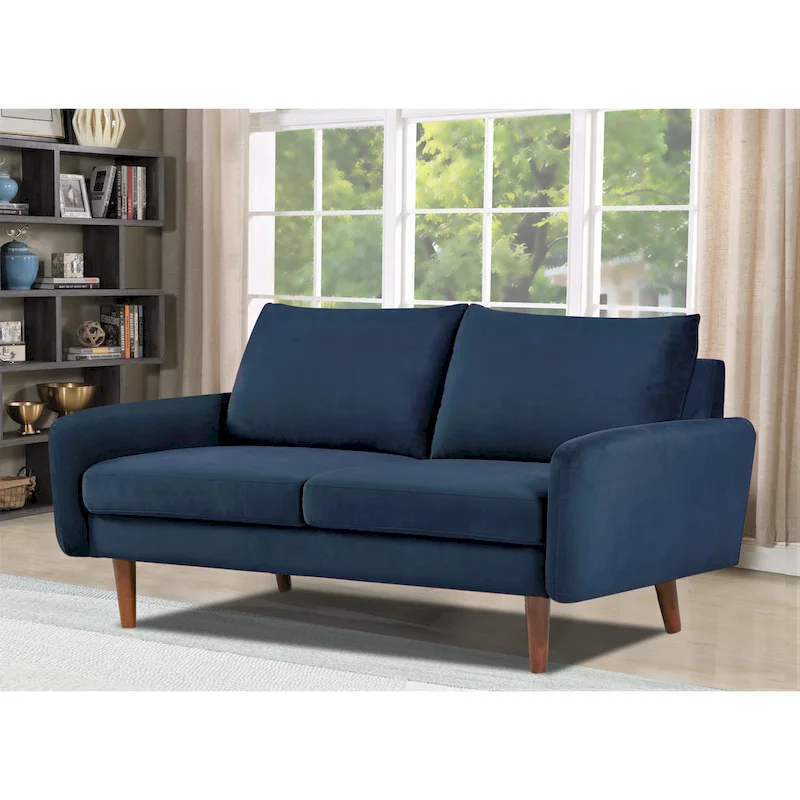 58W Tapered Legs Velvet Loveseat
