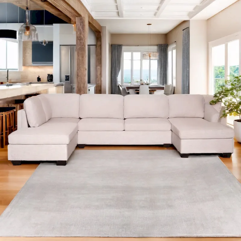 Modern U Shaped Oversized Chaise Sofa