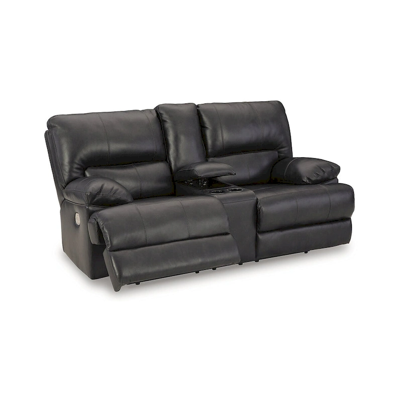 Signature Design by Ashley Mountainous Black Power Reclining Loveseat - 82W x 42D x 42H