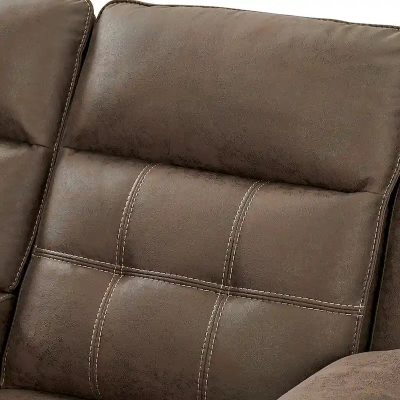 Lesley Reclining Sofa, Brown