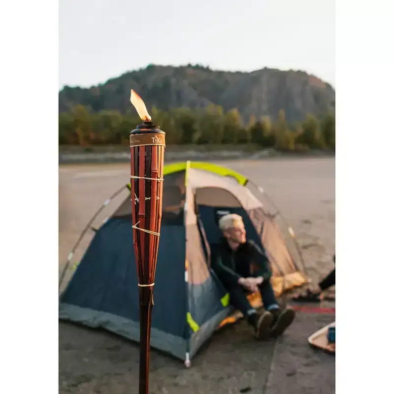 Tiki 4pk Royal Poly Bamboo Outdoor Torches Brown