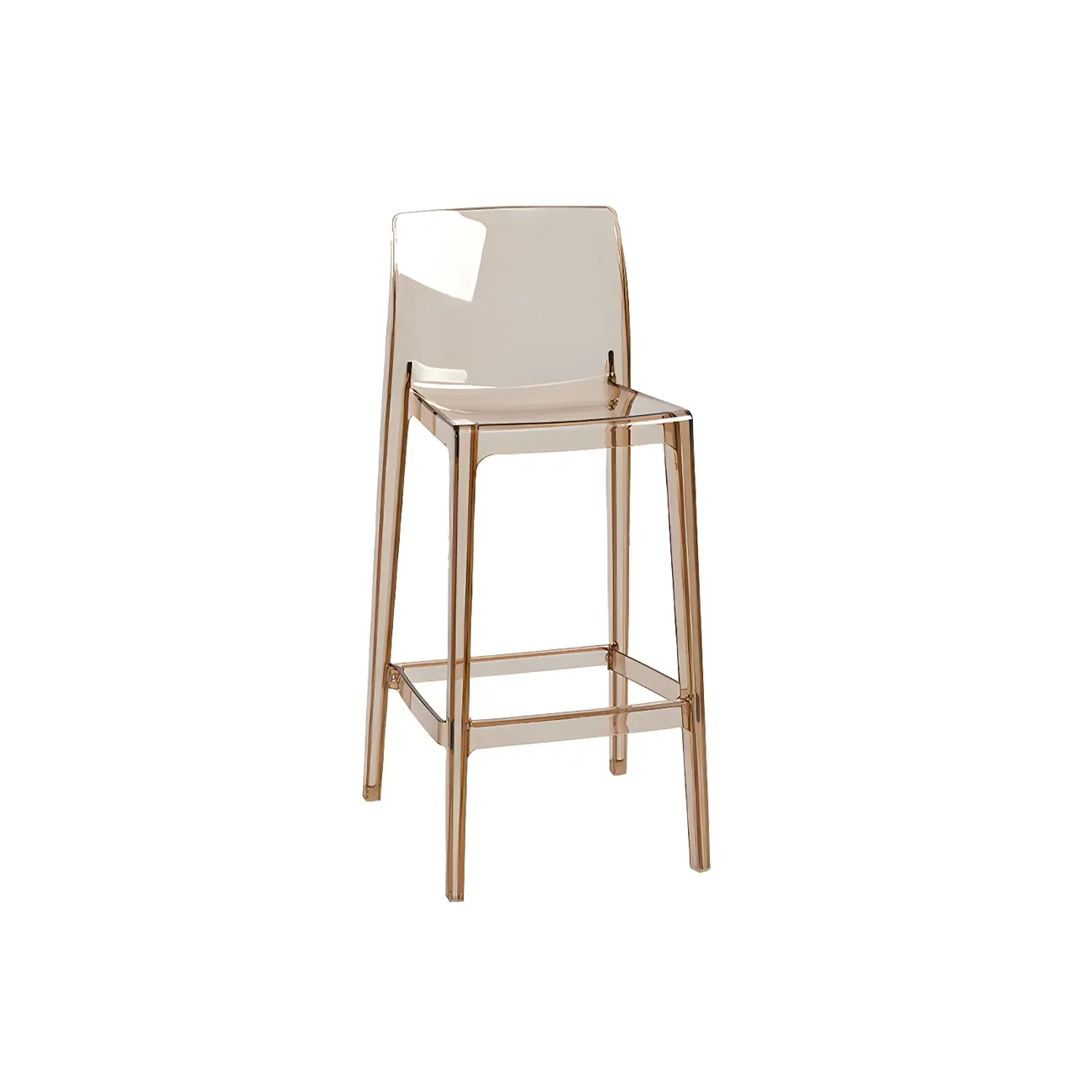 Modern Acrylic Transparent Stylish Rectangle Bar Stool