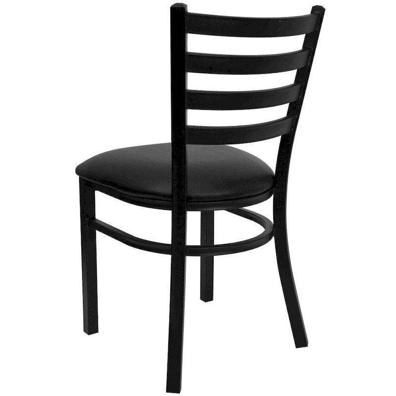 2 Pack Ladder Back Metal Restaurant Chair - 16.5