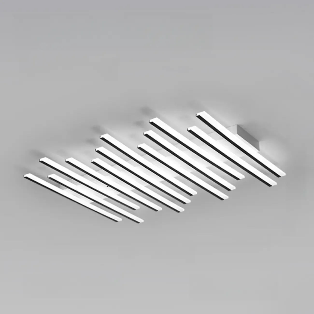 Geometric LED Semi Flush Ceiling Light with Acrylic Shade