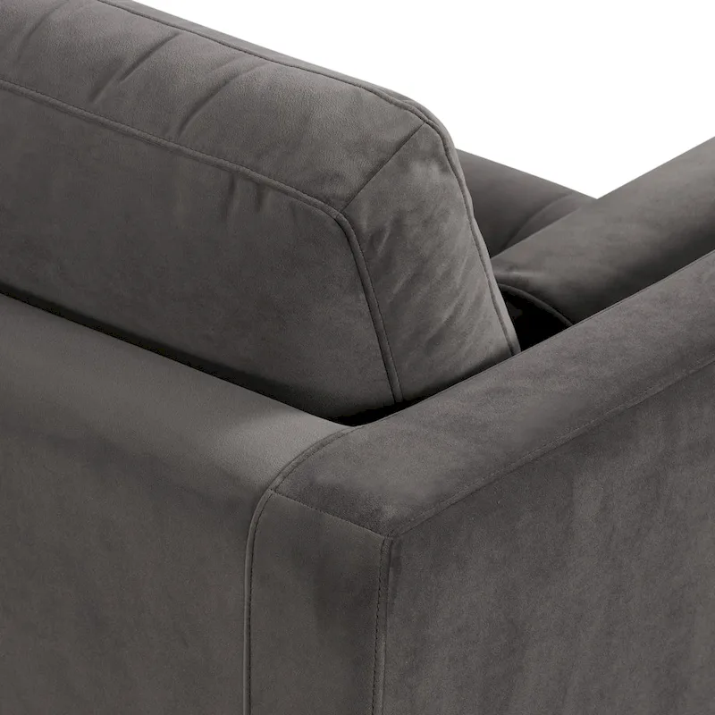 104.5 Fabric right-side sectional sofa