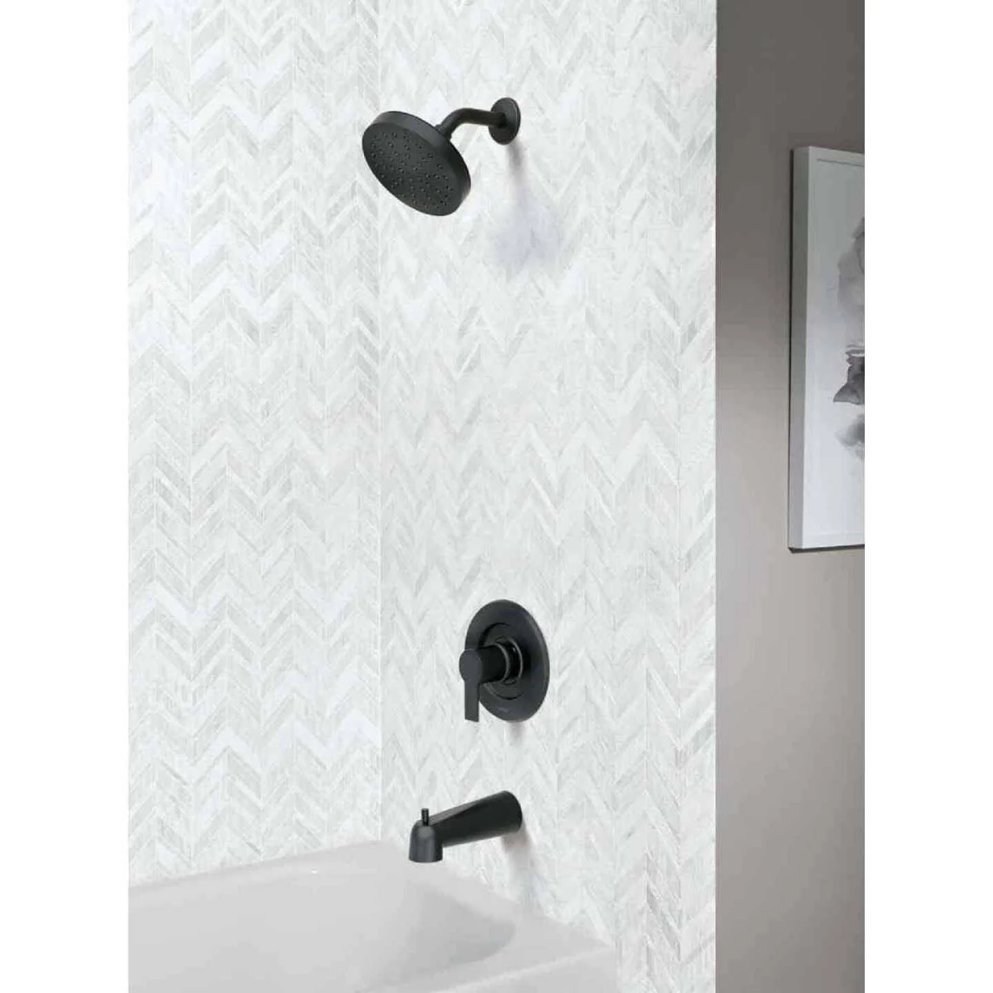 Moen Matte Black Single Handle Tub & Shower Trim