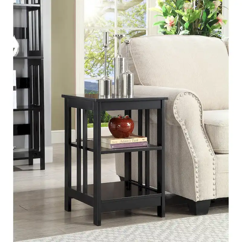 Convenience Concepts Mission End Table with Shelves