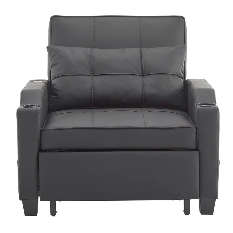 Chair Bed, Sleeper Sofa Chair Bed 3 in 1, Adjustable Recliner,Armchair, Sofa, Bed, Linen