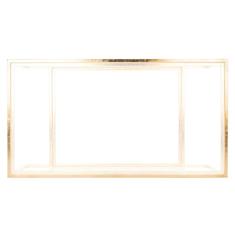 Couture Delila Rectangle Gold Leaf Coffee Table - 51.3 W x 27.5 L x 17.8 H - 51Wx28Dx18H