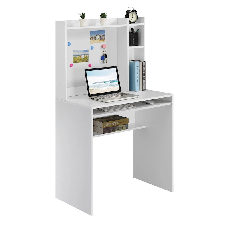 Convenience Concepts Designs2Go Student Desk with Magnetic Bulletin Board and Shelves