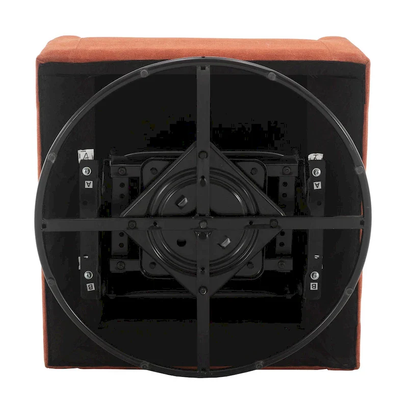 Upholstered Swivel Glider Rocking Chair with 360° Rotation