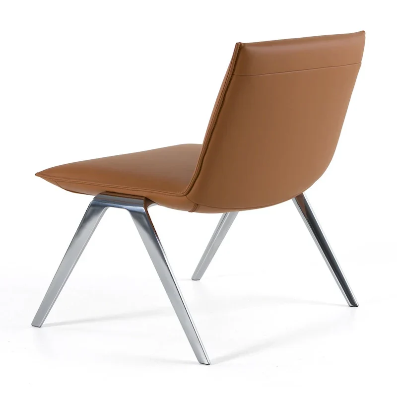 Modrest Cedric Modern Camel Vegan Leather Office Side Chair