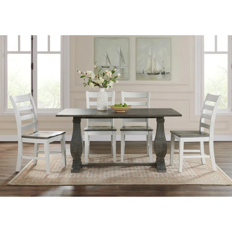 60 Solid Wood Pedestal Flip-top Sofa Console Table