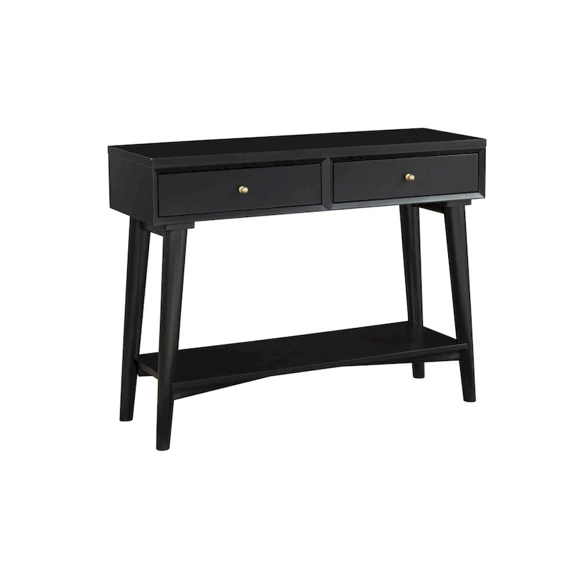 Console Table with Drawers and Floor Shelf, 42