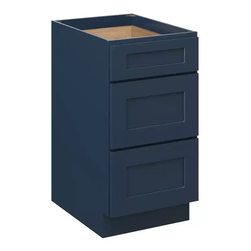 CASAINC 18 in. W x 24 in. D x 34.5 in. H Base Kitchen Cabinet with 3 Soft-Close Drawers  RTA Plywood Cabinets
