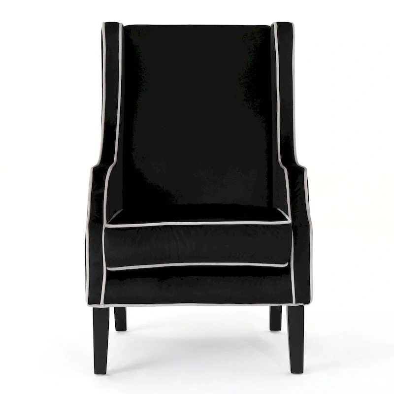 25.9 High Back Velvet Club Chair with Wide Backrest