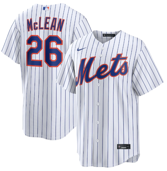 New York Mets Nolan McLean White Home Replica Jersey
