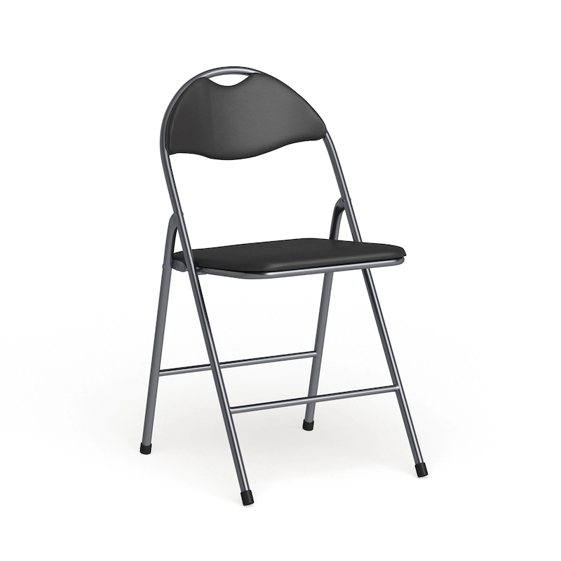 2 Pack 300 lb. Capacity Vinyl Metal Folding Chair with Carrying Handle