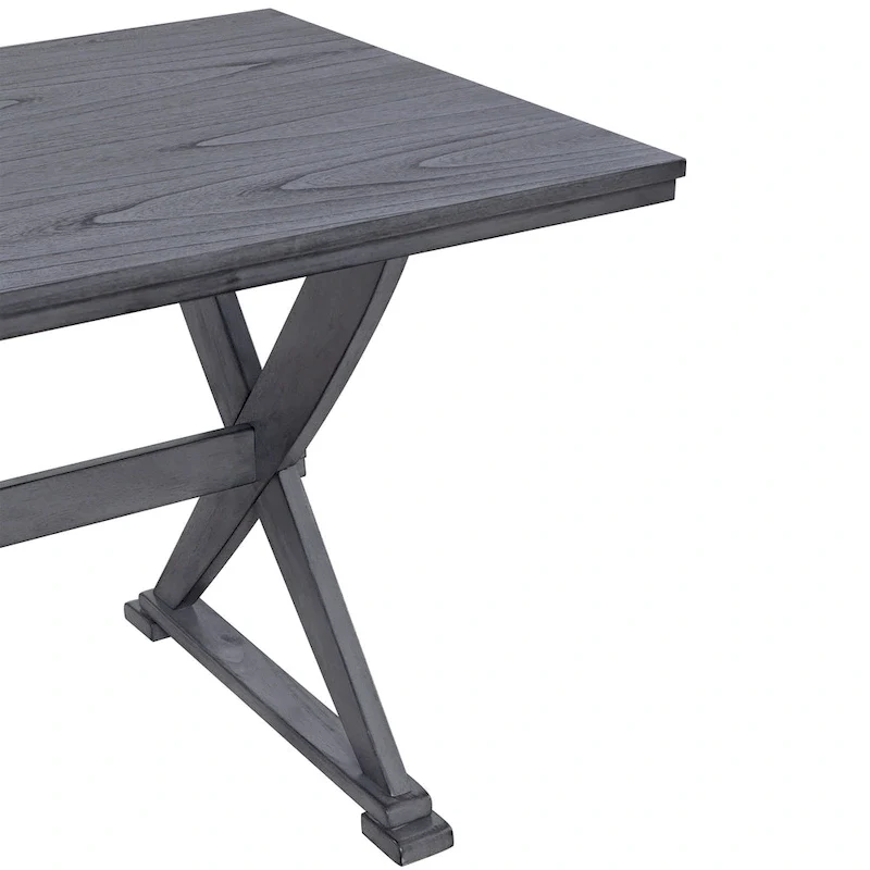 Mid-Century Wood 5-Piece Dining Table Set