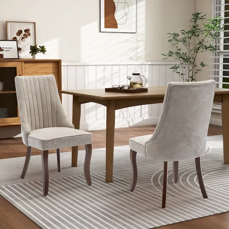 Upholstered Dining Side Chair Accent Chair Set of 2)