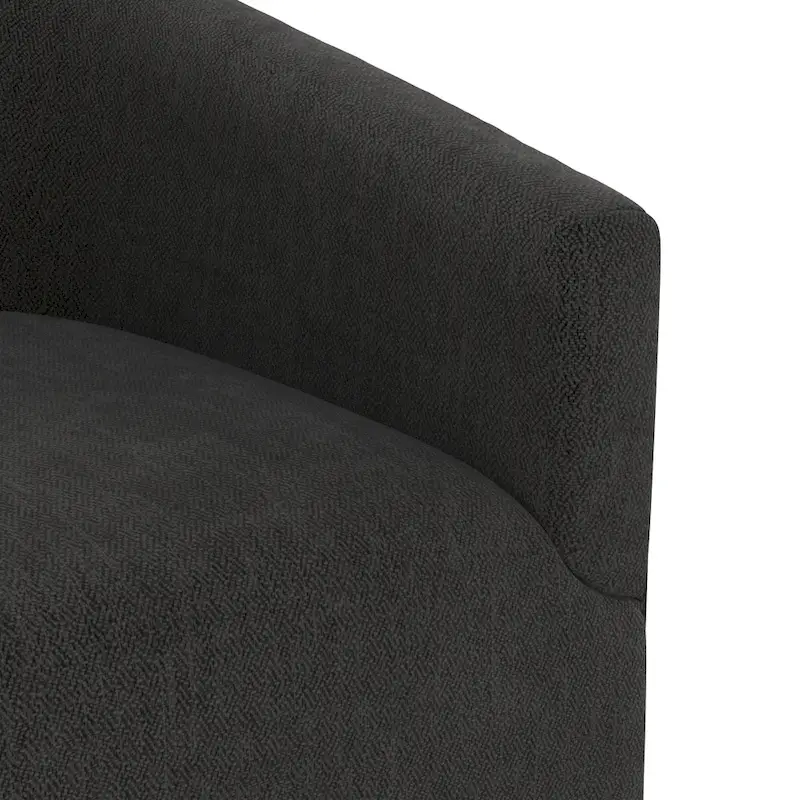 Barrel Back Swivel Chair with Wood Base