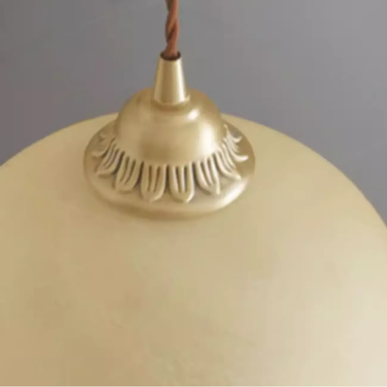 Modern Yellow Glass Dome Tassels Pendant Light