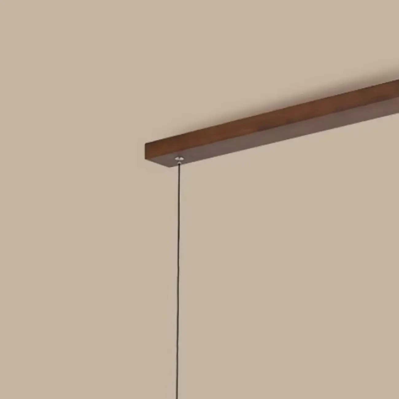 Walnut Wood Rustic Island Light in Rectangular Shape