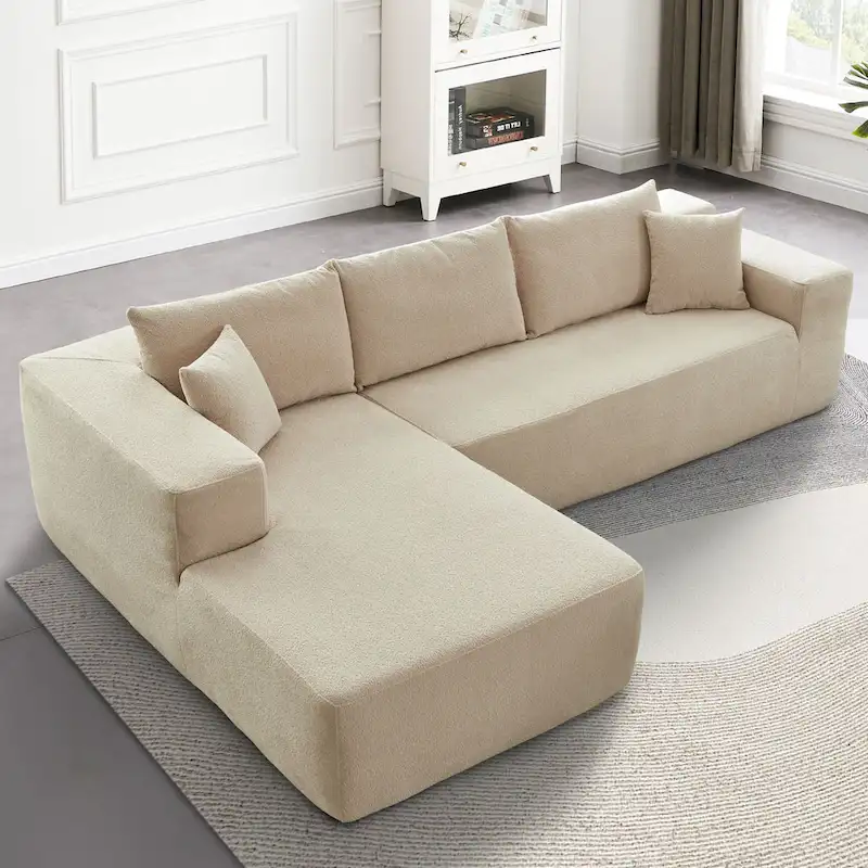 HOOOWOOO Modern L-shaped Modular Sectional Sofa with Chaise