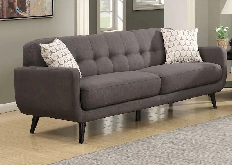 Mid-century Modern Charcoal Sofa