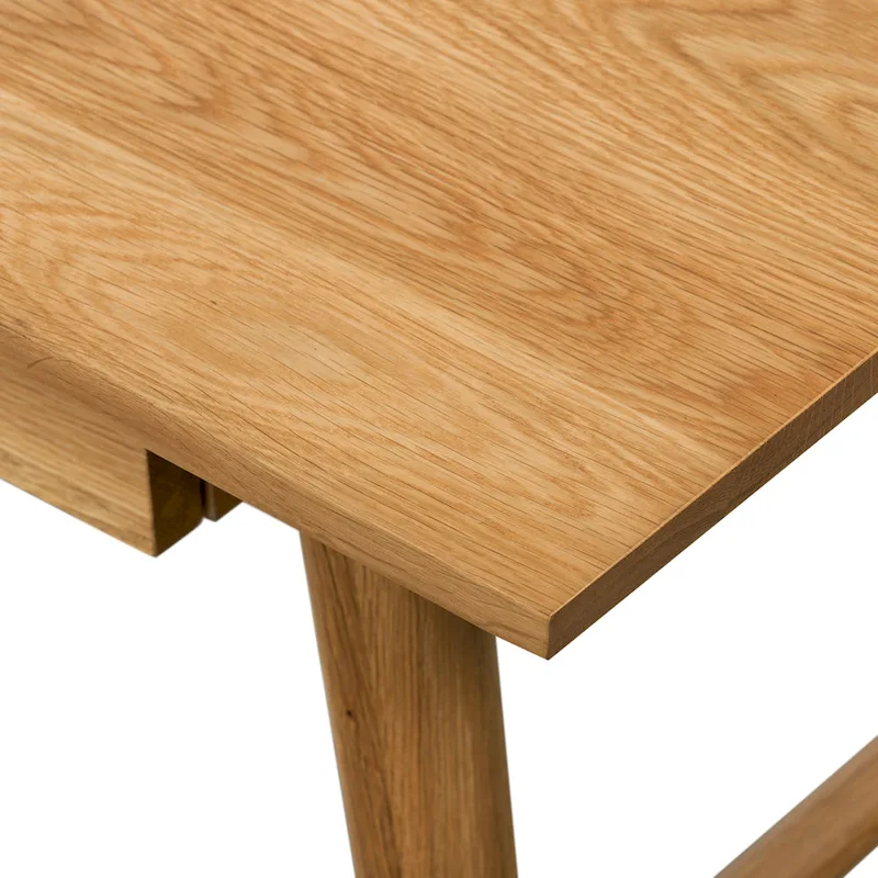 Poly & Bark Etta Office Desk - Solid Wood with Two Softclose Drawers