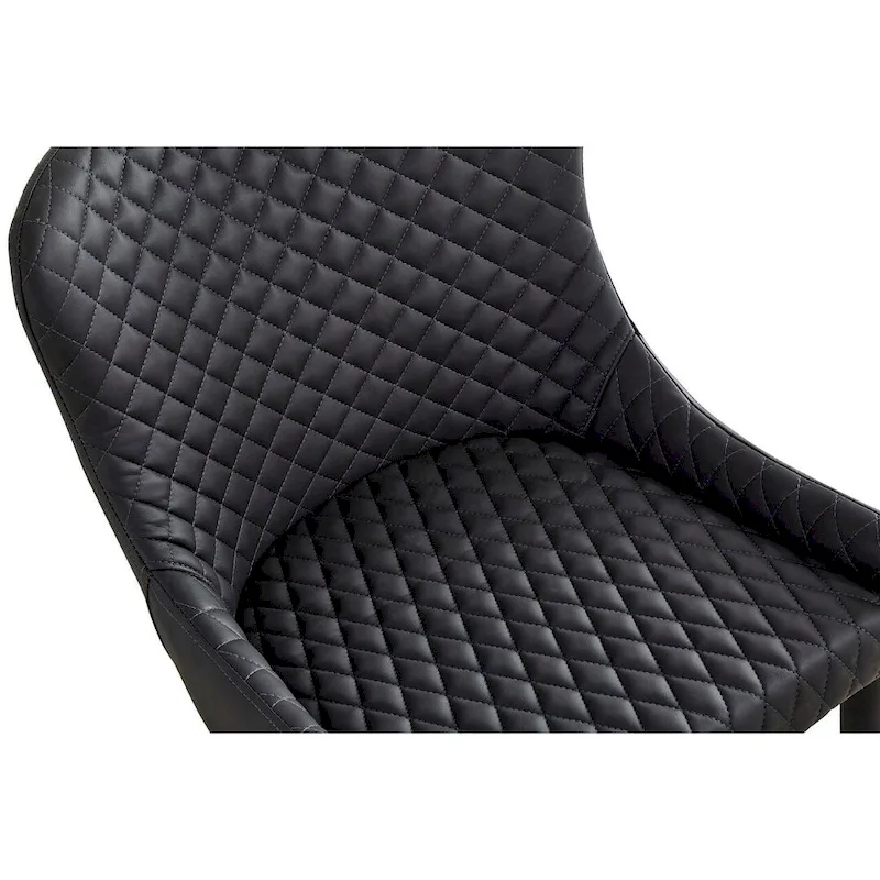 PU Leather Dining Chair with Tufted Seat and Back, Set of 4