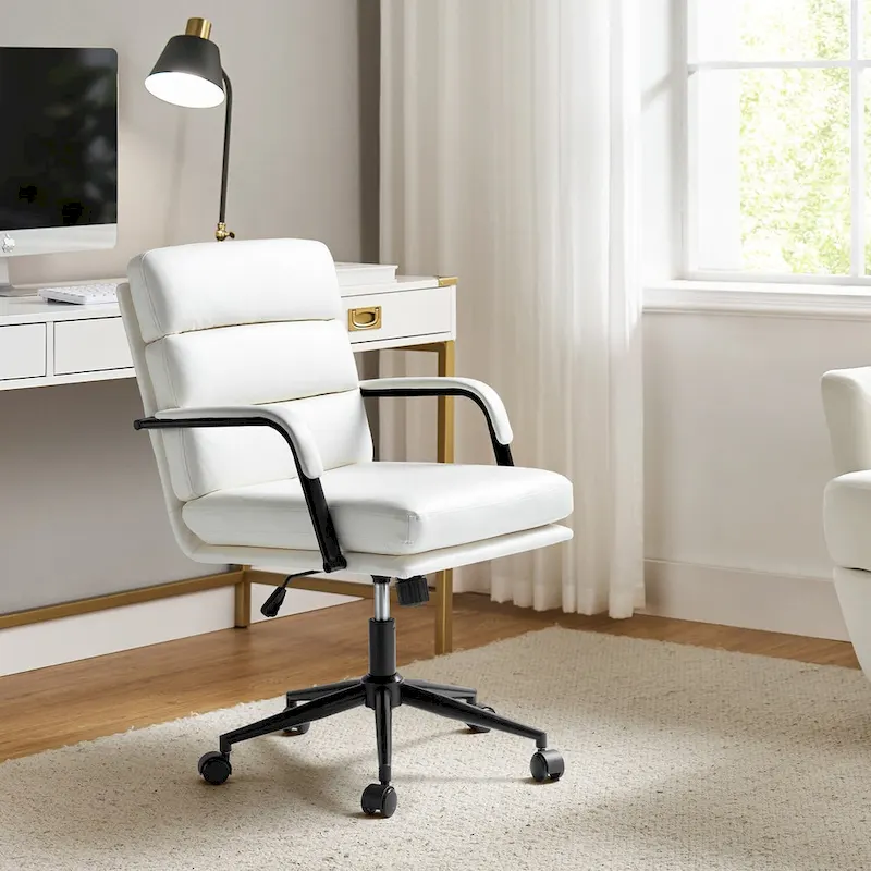 Modern Task Faux Leather Chair with Tilt Lock and Center Tilt by