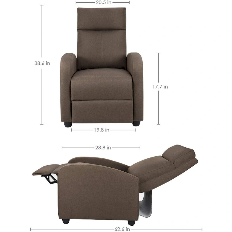 Homall Recliner Chair Fabric Single Living Room Sofa Recliner