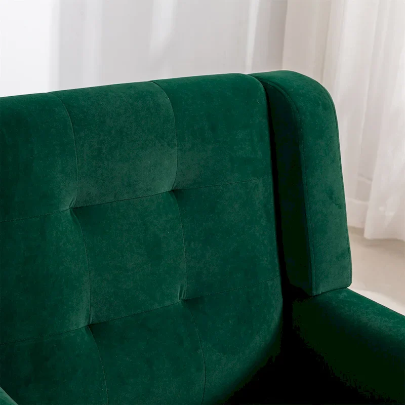 Modern Soft Velvet Ergonomics Accent Chair Living Room Chair Bedroom Chair Home Chair With Black Legs